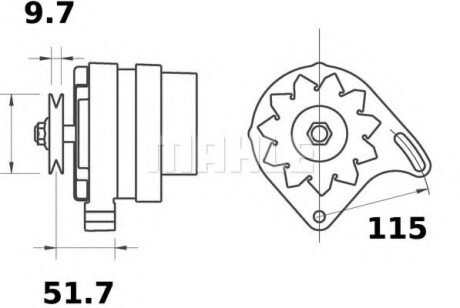 Генератор mahle / knecht mg565