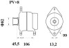 Генератор mahle / knecht mg877 (фото 2)