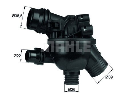 Термостат BMW 3 (E90-E93)/5 (E60/E61) 1.6/2.0 (N43) 07-10 MAHLE mahle / knecht tm 19 102