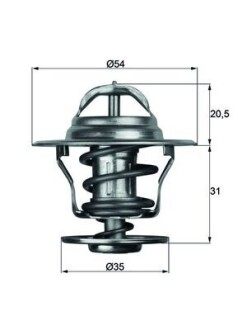 Термостат mahle / knecht tx 13 75 d