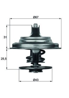 Термостат mahle / knecht tx 23 79d