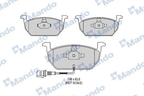 Комплект гальмівних колодок mando mbf015291