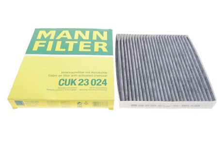 Фильтр салона Hyundai Santa Fe IV/Tucson III/Kia Sorento IV/V 18-(угольный)) -FILTER mann cuk 23 024