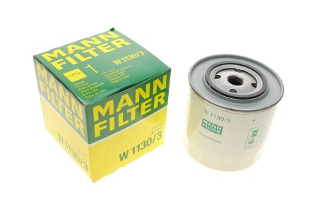 Фільтр масляний Volvo S70/S80/V70 2.5TDI 97-01/Volvo 850 2.5TDI 95-96 -FILTER mann w 1130/3