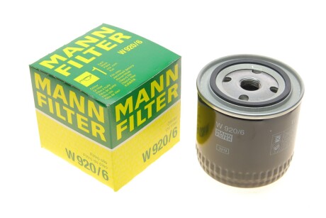 Фильтр масляный -FILTER mann w 920/6