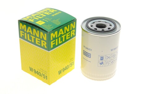 Фильтр масляный -FILTER mann w 940/51