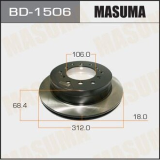 Диск тормозной задний (кратно 2) RAV4/ ASA33L (BD-1506) masuma bd1506