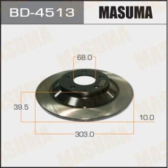 Диск тормозной задний (кратно 2) Mazda CX-30 4WD (19-), CX-5 (11-) (BD-4513) masuma bd4513