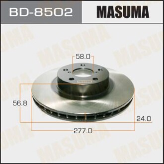 Диск тормозной передний (кратно 2) FORESTER/ S11 (BD-8502) masuma bd8502