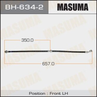 Шланг тормозной (BH-634-2) masuma bh6342