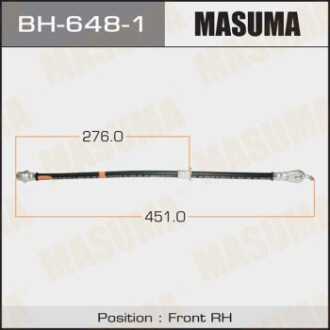 Шланг тормозной (BH-648-1) masuma bh6481