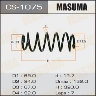 Пружина задняя Toyota Auris, Corolla (06-13) (CS-1075) masuma cs1075