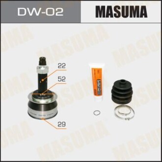 ШРУС 29x52x22 CHEVROLET AVEO (T250, T255), CHEVROLET LACETTI (J200) (DW-02) masuma dw02