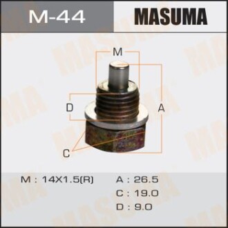 Пробка зливна піддону (з шайбою 14x1.5 mm) Mazda (M-44) masuma m44