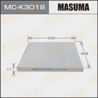 Фільтр салону AC-003 HYUNDAI/TUCSON/ V2000 V2700 04-06 (MC-K3018) masuma mck3018