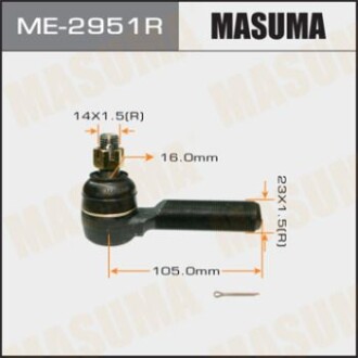 Наконечник рулевой тяги TOYOTA LAND_CRUISER 200 FJ80, HDJ81, HZJ81 (ME-2951R) masuma me2951r