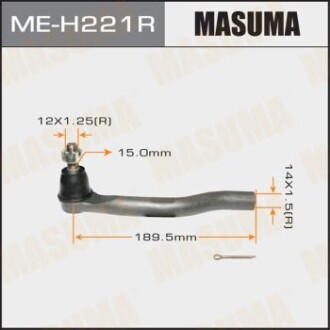 Наконечник рулевой Honda CIVIC 06- masuma meh221r