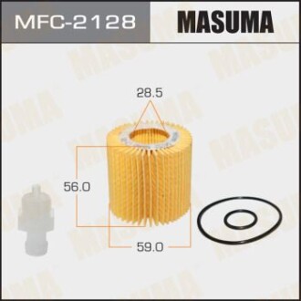 Фільтр масляний (вставка) Toyota Auris, Corolla, Yaris (08-) (MFC-2128) masuma mfc2128