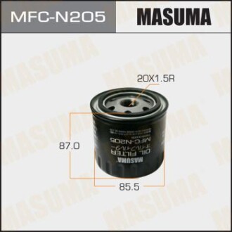 Фильтр масляный Nissan Pathfinder (10-14)/ Renault Laguna III (08-15), Scenic III (09-16) 3.0 D (MFC-N205) masuma mfcn205