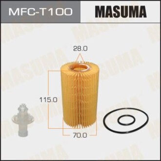 Фильтр масляный (вставка) Toyota Land Cruiser, Sequoia, Tundra (07-) (MFC-T100) masuma mfct100