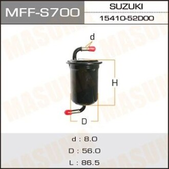 Фільтр паливний Suzuki Grand Vitar 2.7 (-09) (MFF-S700) masuma mffs700