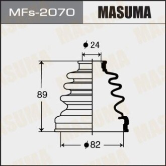 Пыльник ШРУСа (силикон)TOYOTA RAV_4 III (06-11)/MITSUBISHI L 200 (05-10), TOYOTA AVENSIS (01-09) (MFs-2070) masuma mfs2070