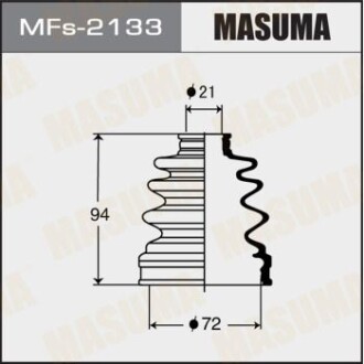 Пыльник ШРУСа внутреннего Subaru Forester, Impreza, Legacy (-06) силикон (MFs-2133) masuma mfs2133 (фото 1)