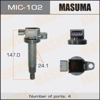 Катушка зажигания TOYOTA P38PRIUS, VITZ / 1NZFE, 2SZFE, 1NZFXETOYOTA COROLLA (MIC-102) masuma mic102