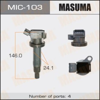 Катушка зажигания Toyota Avensis 1.6, 1.8 (00-08), Corolla 1.6, 1.8 (00-11) (MIC-103) masuma mic103