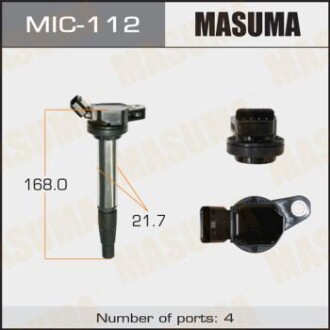 Котушка запалювання 1ZRFE, 2ZRFE, NZE14#.ZRE14#.NZE15#.NCP11# (MIC-112) masuma mic112