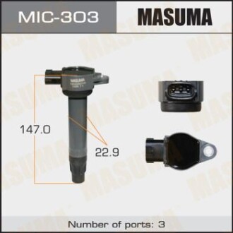 Катушка зажигания Mitsubishi ASX, Lancer 1.8, 2.0 (-17), Outlander 2.0, 2.4, 3.0 (08-) (MIC-303) masuma mic303