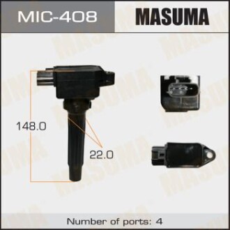 Катушка зажигания Mazda CX-5, CX-9, 3, 6 1.5, 2.0, 2.5 (12-) (MIC-408) masuma mic408