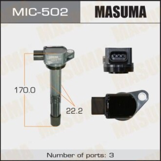 Катушка зажигания Honda CR-V 2.0, 2.4 (-12) (MIC-502) masuma mic502 (фото 1)