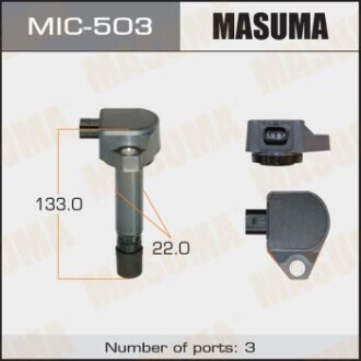 Катушка зажигания Honda Accord 2.0, Civic 1.6, 1.8 (-12) (MIC-503) masuma mic503 (фото 1)