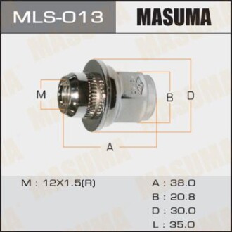 Гайка колеса Mitsubishi/ Toyota (MLS-013) masuma mls013