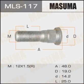 Шпилька колеса Toyota (MLS-117) masuma mls117