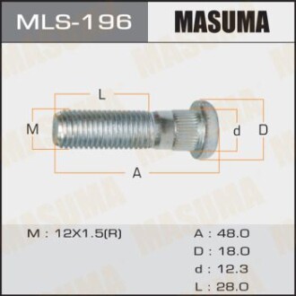 Шпилька колеса Honda Accord (17-) (MLS-196) masuma mls196