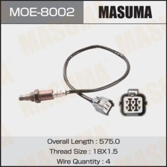 Датчик кислорода (лямбда-зонд) Subaru Forester (07-10), Legacy (03-09) (MOE-8002) masuma moe8002