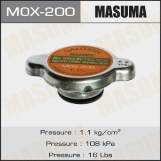 Крышка радиатора Mitsubishi/ Subaru/ Toyota 1.1 bar (MOX-200) masuma mox200