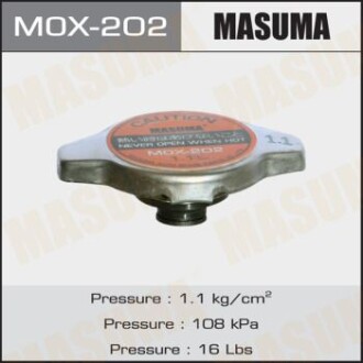 Кришка радіатора Honda/ Lexus/ Mazda/ Mitsubishi/ Subaru/ Suzuki/ Toyota 1.1 bar (MOX-202) masuma mox202