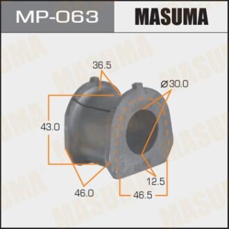 Втулка стабилизатора переднего (Кратно 2) Mitsubishi Pajero (-00) (MP-063) masuma mp063