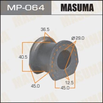 Втулка стабилизатора переднего (Кратно 2) Mitsubishi Pajero (-00) (MP-064) masuma mp064