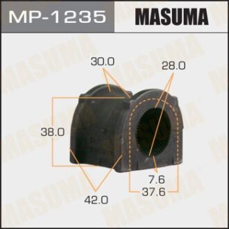 Втулка стабілізатора переднього (Кратно 2) Toyota Land Cruiser (-07) (MP-1235) masuma mp1235