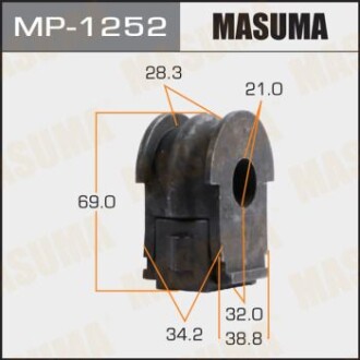 Втулка стабілізатора переднього (Кратно 2) Nissan Qashqai (13-17) (MP-1252) masuma mp1252