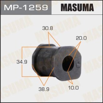 Втулка стабілізатора переднього (Кратно 2) Mitsubishi L200 (-08), Pajero Sport (-09) (MP-1259) masuma mp1259