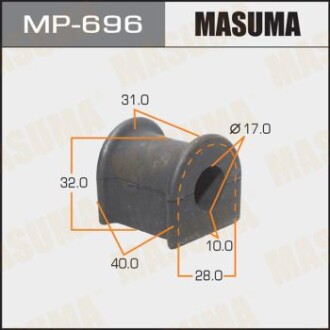 Втулка стабілізатора переднього (Кратно 2) Toyota Camry (-01) (MP-696) masuma mp696