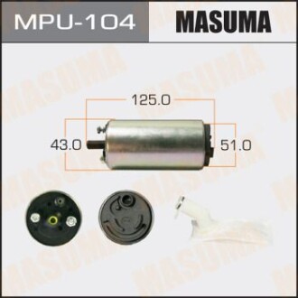 Бензонасос електричний (+ сіточка) Honda/ Mazda/ Toyota (MPU-104) masuma mpu104