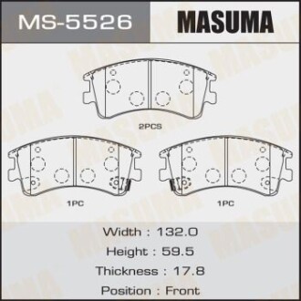 Колодки тормозные AN-719WK NP5007 P49032 передн (MS-5526) masuma ms5526