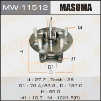 Маточина колеса (MW-11512) masuma mw11512