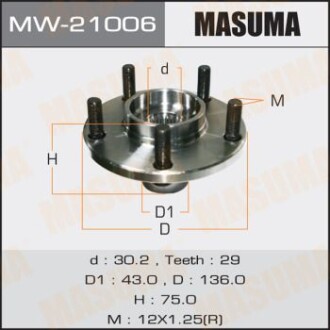 Маточина колеса передня Nissan Maxima, X-Trail (-06) (MW-21006) masuma mw21006